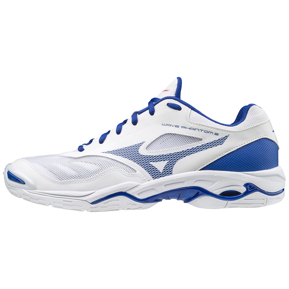 Tenis Handebol Mizuno Wave Phantom 2 - Homem - Branco/Azuis/Rosa - VYUKT3785